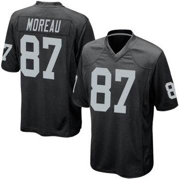 Foster Moreau Youth Black Game Team Color Jersey