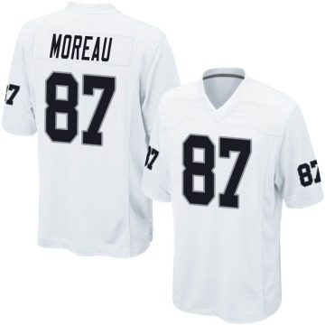 Foster Moreau Youth White Game Jersey