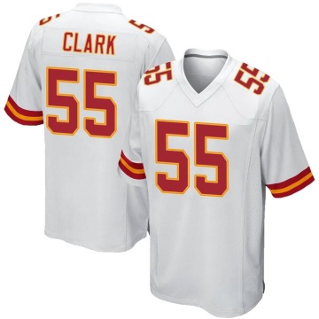 Frank Clark Youth White Game Jersey