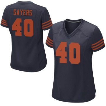 Gale Sayers Women's Navy Blue Game Alternate Jersey