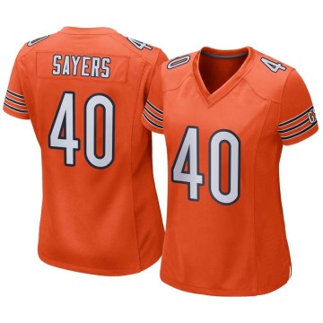 Gale Sayers Women's Orange Game Alternate Jersey