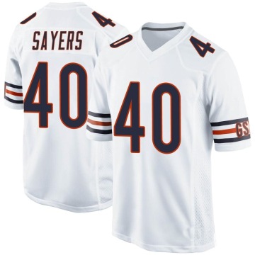 Gale Sayers Youth White Game Jersey