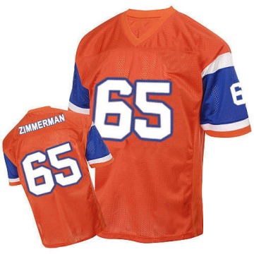 Gary Zimmerman Men's Orange Authentic Throwback Jersey