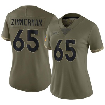 Gary Zimmerman Women's Olive Limited 2022 Salute To Service Jersey