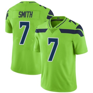 Geno Smith Men's Green Limited Color Rush Neon Jersey