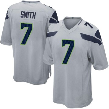 Geno Smith Youth Gray Game Alternate Jersey