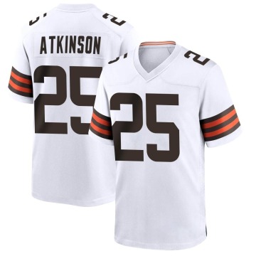 George Atkinson Youth White Game Jersey