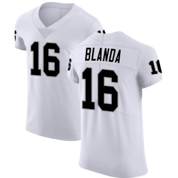 George Blanda Men's White Elite Vapor Untouchable Jersey