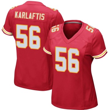 George Karlaftis Women's Red Game Team Color Jersey