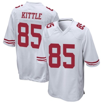 George Kittle Men's White Game Jersey
