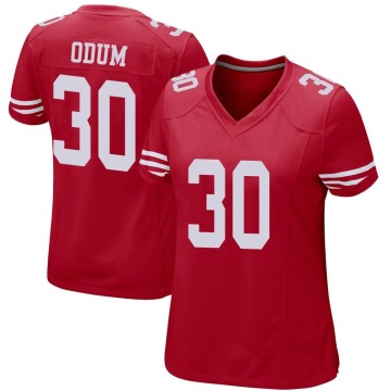 George Odum Women's Red Game Team Color Jersey