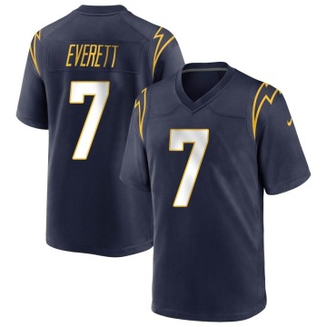 Gerald Everett Youth Navy Game Team Color Jersey