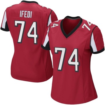 Germain Ifedi Women's Red Game Team Color Jersey