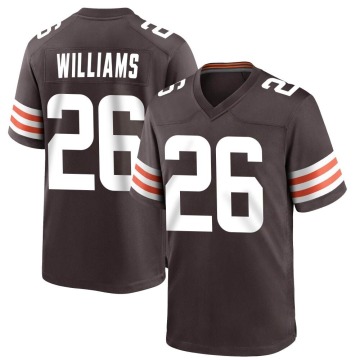 Greedy Williams Men's Brown Game Team Color Jersey