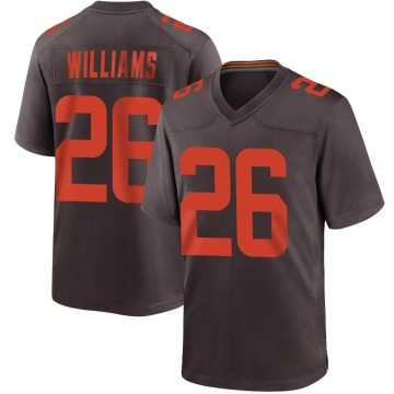 Greedy Williams Youth Brown Game Alternate Jersey