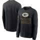 Green Bay Packers Men's Black 2020 Salute to Service Sideline Performance Long Sleeve T-Shirt