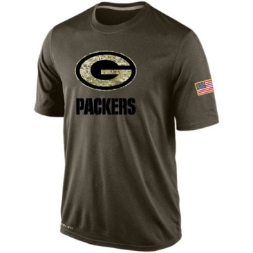 Green Bay Packers Men's Olive Salute To Service KO Performance Dri-FIT T-Shirt