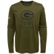 Green Bay Packers Youth Olive Legend 2018 Salute to Service Performance Long Sleeve T-Shirt