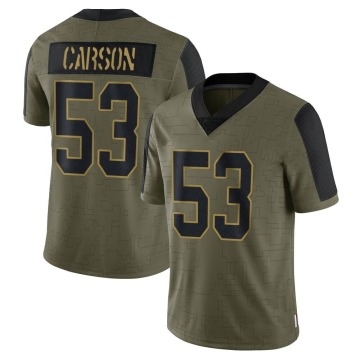Harry Carson Men's Olive Limited 2021 Salute To Service Jersey