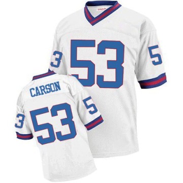 Harry Carson Men's White Authentic Throwback Jersey