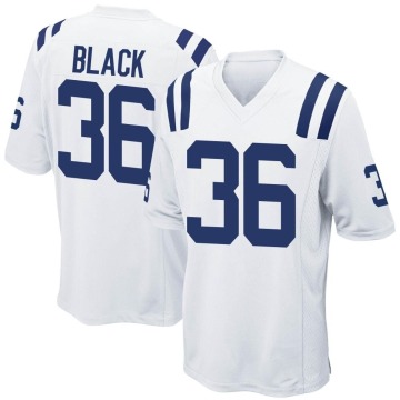 Henry Black Youth White Game Jersey