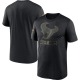 Houston Texans Men's Black 2020 Salute to Service Team Logo Performance T-Shirt