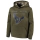 Houston Texans Youth Green 2018 Salute to Service Pullover Performance Hoodie