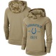 Indianapolis Colts Women's Khaki 2019 Salute to Service Therma Pullover Hoodie