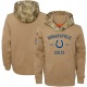 Indianapolis Colts Youth Khaki 2019 Salute to Service Therma Pullover Hoodie