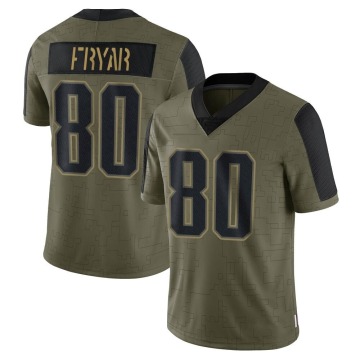 Irving Fryar Men's Olive Limited 2021 Salute To Service Jersey