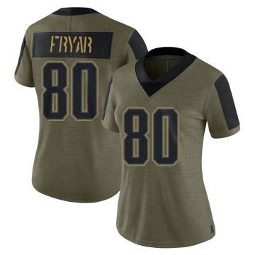 Irving Fryar Women's Olive Limited 2021 Salute To Service Jersey