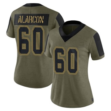Isaac Alarcon Women's Olive Limited 2021 Salute To Service Jersey