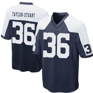 Isaac Taylor-Stuart Youth Navy Blue Game Throwback Jersey