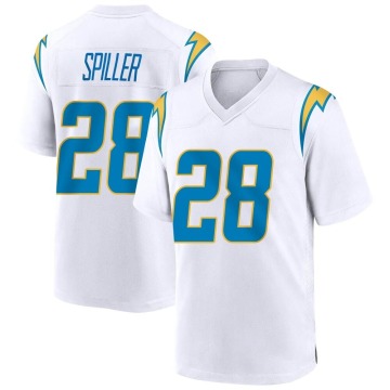 Isaiah Spiller Youth White Game Jersey