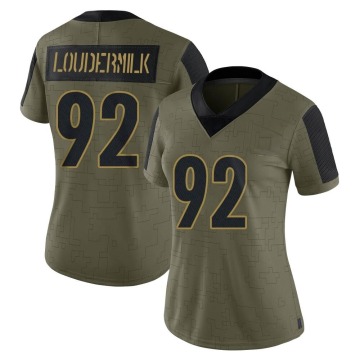 Isaiahh Loudermilk Women's Olive Limited 2021 Salute To Service Jersey