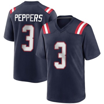 Jabrill Peppers Men's Navy Blue Game Team Color Jersey