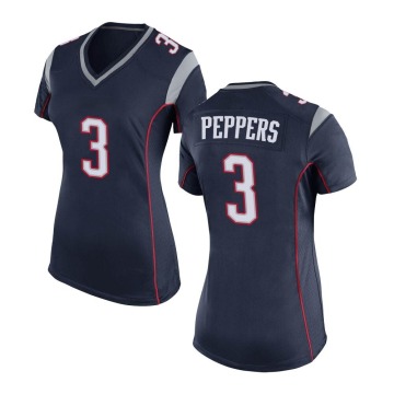 Jabrill Peppers Women's Navy Blue Game Team Color Jersey