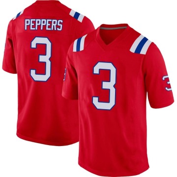 Jabrill Peppers Youth Red Game Alternate Jersey