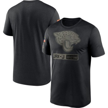 Jacksonville Jaguars Men's Black 2020 Salute to Service Team Logo Performance T-Shirt