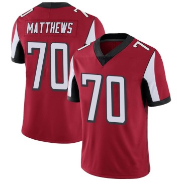 Jake Matthews Youth Red Limited Team Color Vapor Untouchable Jersey