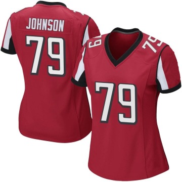Jaleel Johnson Women's Red Game Team Color Jersey