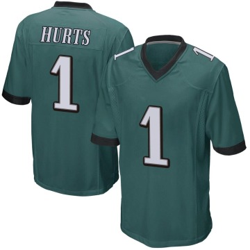 Jalen Hurts Youth Green Game Team Color Jersey