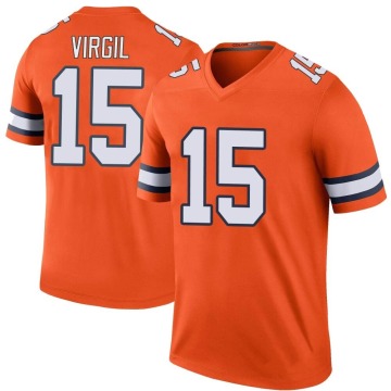 Jalen Virgil Men's Orange Legend Color Rush Jersey