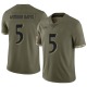 Jalyn Armour-Davis Men's Olive Limited 2022 Salute To Service Jersey