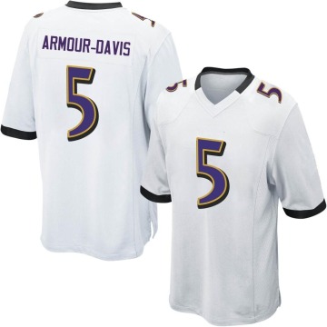 Jalyn Armour-Davis Youth White Game Jersey