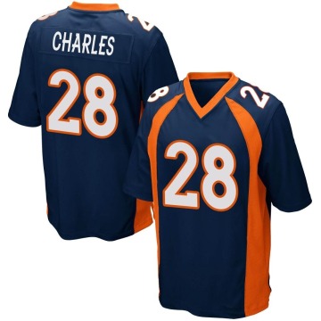 Jamaal Charles Youth Navy Blue Game Alternate Jersey