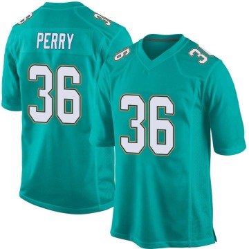 Jamal Perry Youth Aqua Game Team Color Jersey