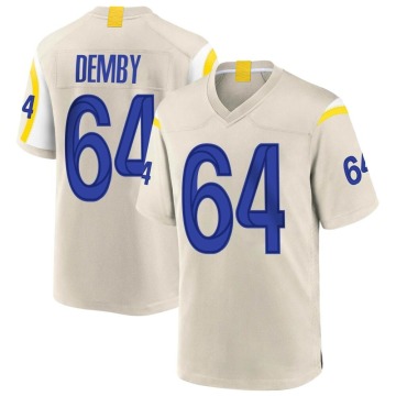 Jamil Demby Men's Game Bone Jersey