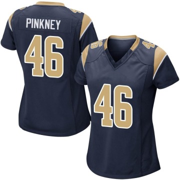 Jared Pinkney Women's Pink Game Navy Team Color Jersey