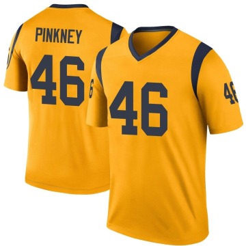 Jared Pinkney Youth Pink Legend Color Rush Gold Jersey